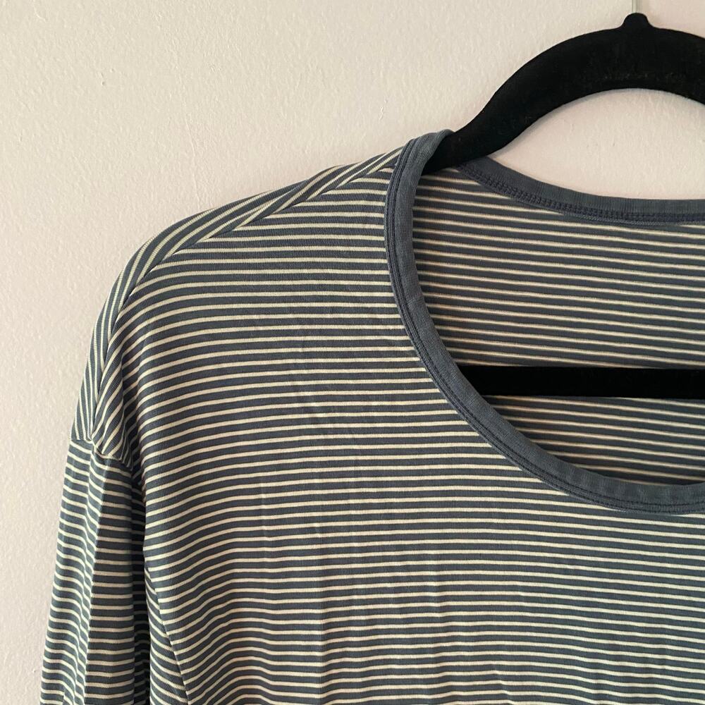 Lululemon Blue White Stripe 5 Year Basic Long Sle… - image 3
